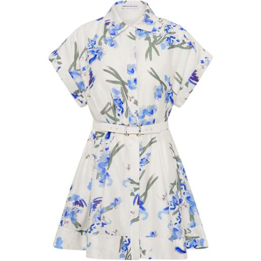 Rebecca Vallance abito corto con stampa a fiori - bianco