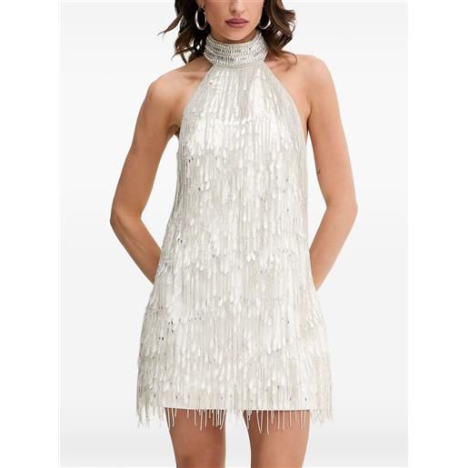 Retrofete abito corto tori con decorazione - bianco