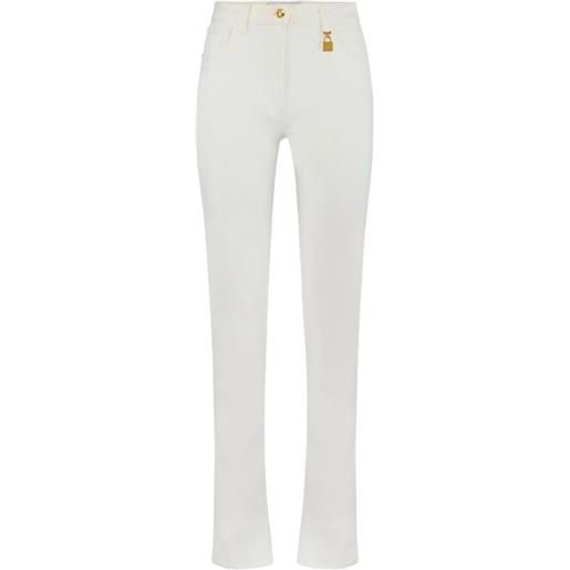 Elisabetta Franchi pantaloni con dettaglio a lucchetto - bianco
