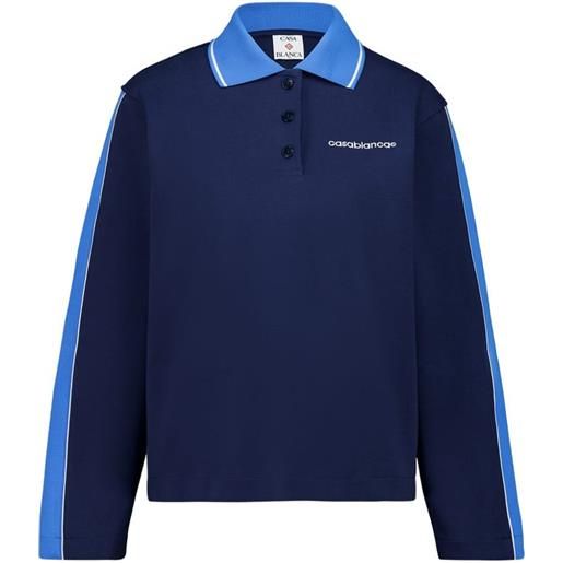 Casablanca polo con logo - blu
