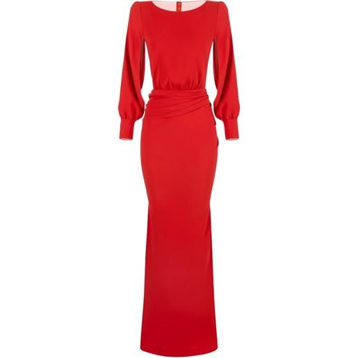 Elisabetta Franchi abito lungo red carpet imbottito - rosso