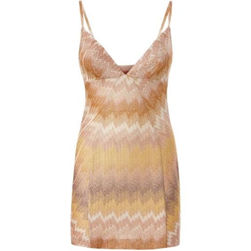 Missoni abito corto con spalline sottili - toni neutri