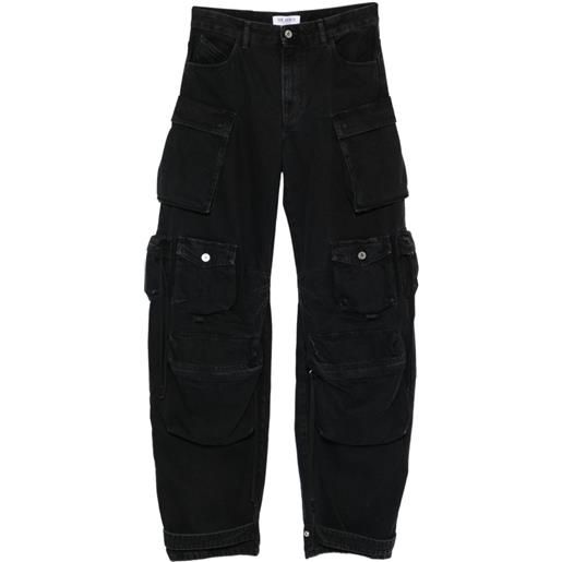 The Attico cargo denim fern - nero