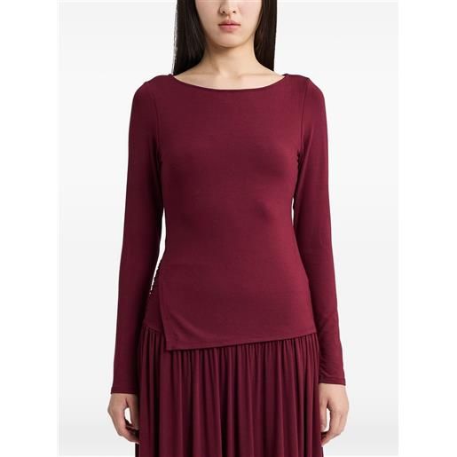 Determ; blusa con spacco laterale - rosso