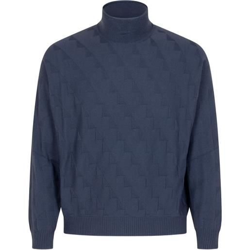 Emporio Armani maglione icon a collo alto - blu