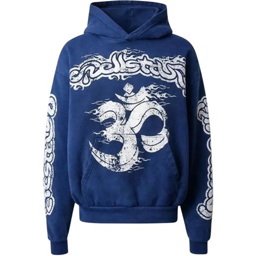 HELLSTAR maglione con cappuccio - blu