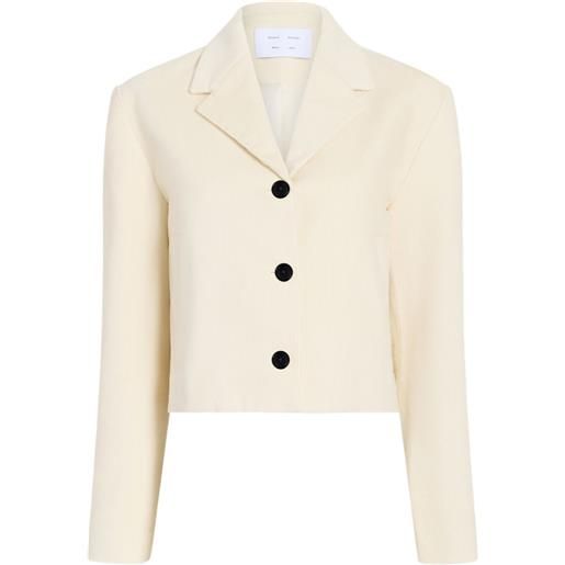 Proenza Schouler White Label giacca nima crop a coste - toni neutri