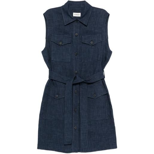 P.A.R.O.S.H. tie-belt mini dress - blu