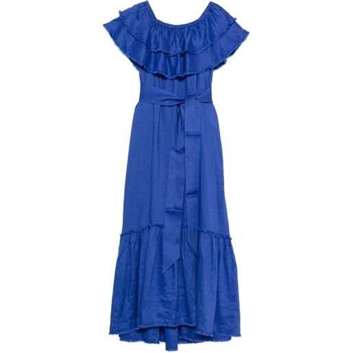 P.A.R.O.S.H. tie-belt maxi dress - blu