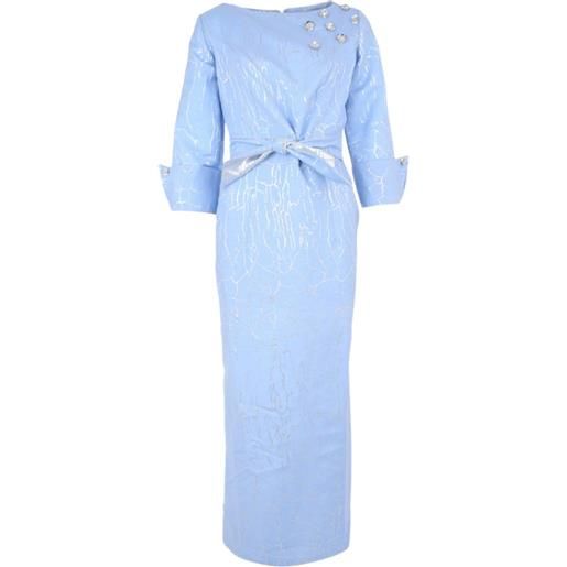 Baruni abito midi sedum con decorazione - blu