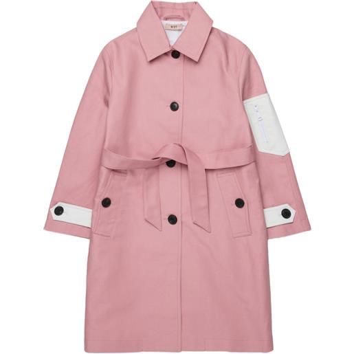 Nº21 Kids trench con cintura - rosa