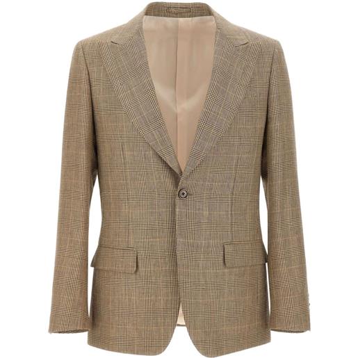 Lardini blazer con motivo pied-de-poule - marrone