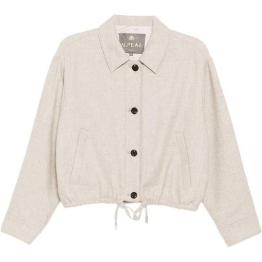 N.Peal giacca con coulisse - toni neutri