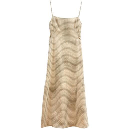 Rejina Pyo abito midi kennedy a quadri - toni neutri