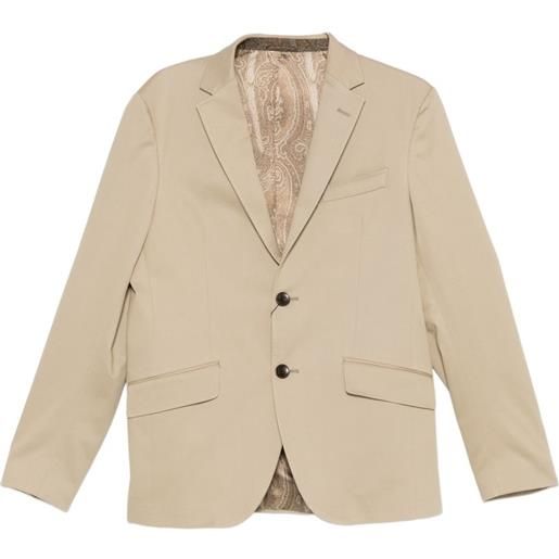 ETRO blazer con revers a lancia - toni neutri