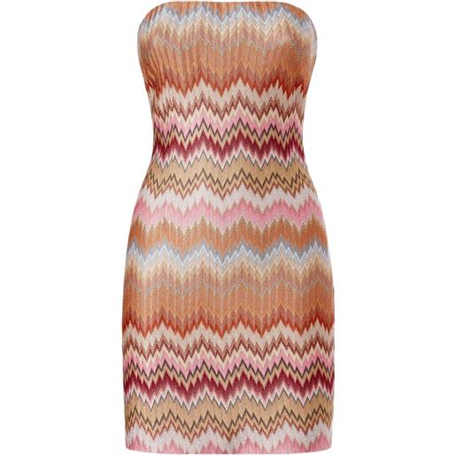 Missoni abito corto senza spalline - rosa