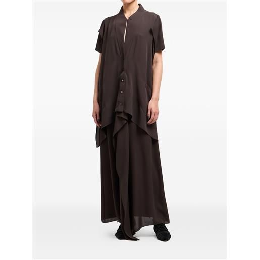 Giorgio Armani abito lungo a strati - marrone