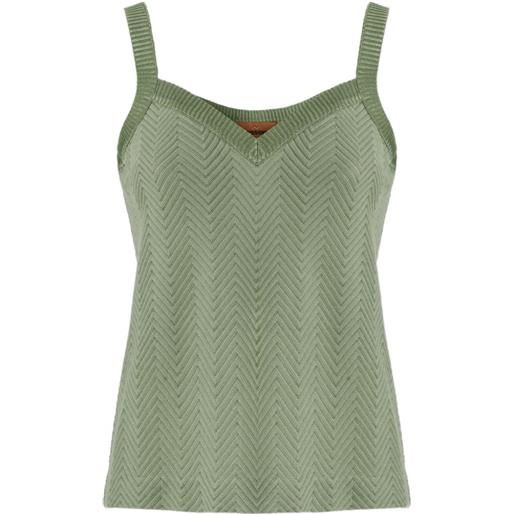 Missoni canotta con scollo a v - verde