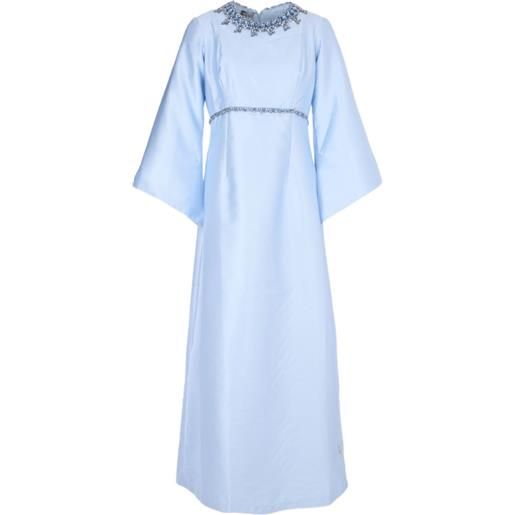 Baruni abito lungo sahara con decorazione - blu