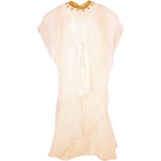 Baruni abito lungo almas con decorazione - bianco