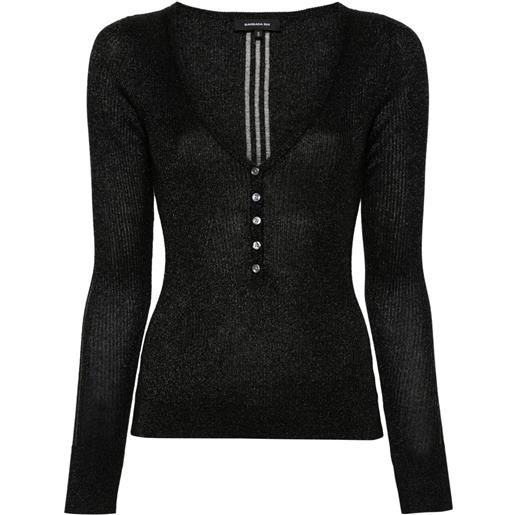 Barbara Bui top lamé - nero