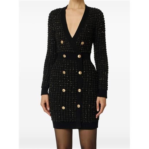 Elisabetta Franchi abito corto con scollo a v - nero