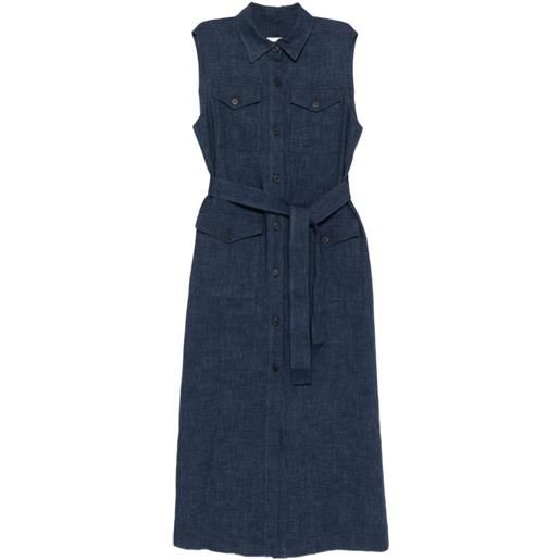 P.A.R.O.S.H. button belt maxi dress - blu