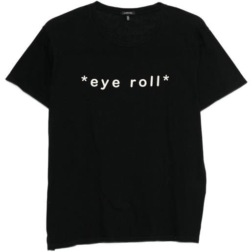 R13 t-shirt eye roll boy con stampa grafica - nero