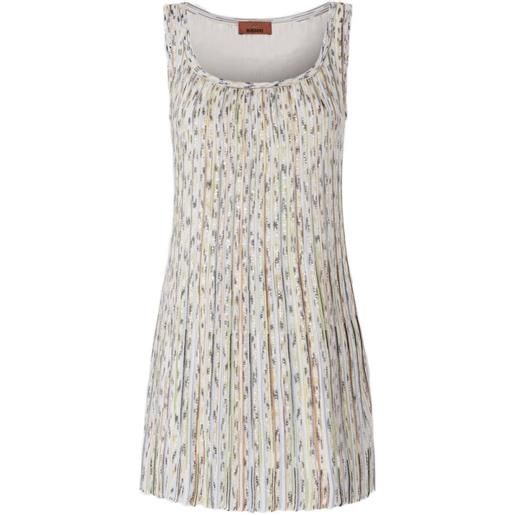 Missoni abito corto a righe - bianco