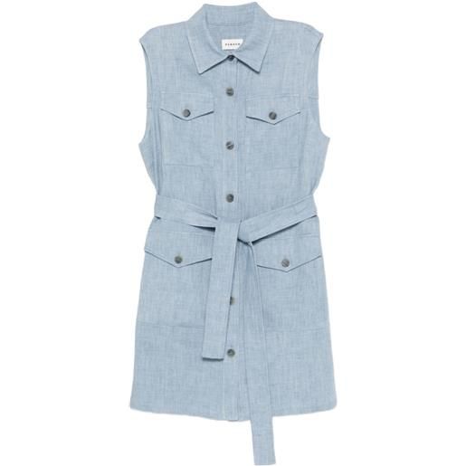 P.A.R.O.S.H. chemisier smanicato con cintura - blu