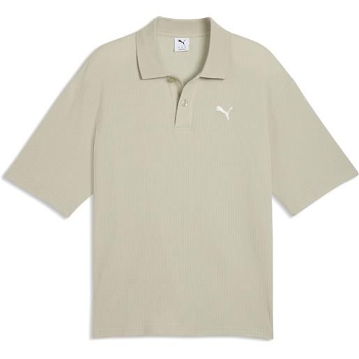 PUMA polo wardrobe essentials da uomo, accessori, beige, s