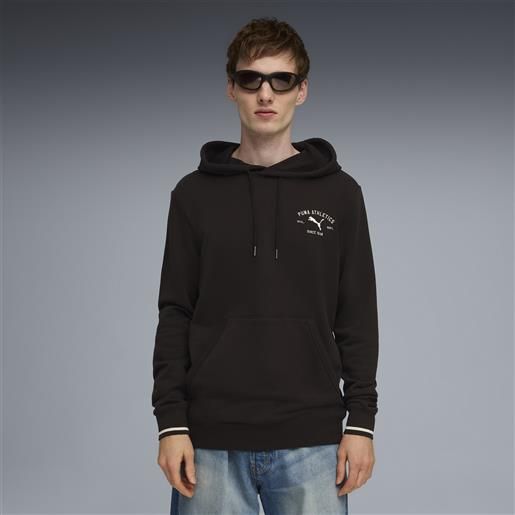 PUMA felpa con cappuccio con grafica PUMA class da uomo, abbigliamento, nero, s