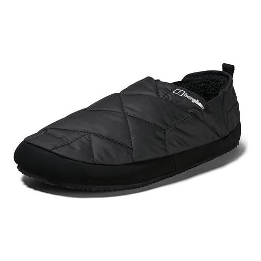 Berghaus pantofole unisex foderate in caldo pile bothy 2.0, jet black grigio gessato, 5/6 uk