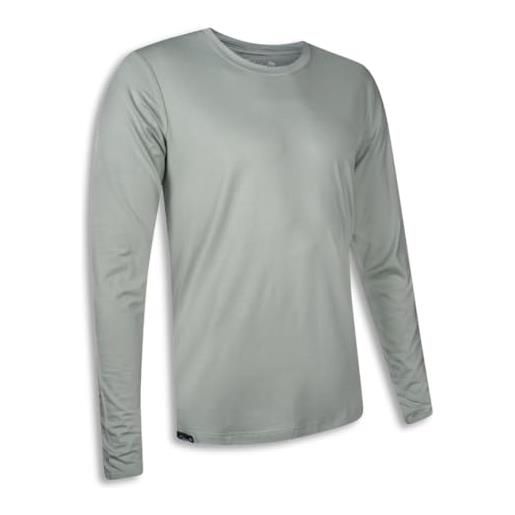 Calusa Apparel camicia da uomo upf40 in bambù ultra morbido a maniche lunghe con protezione solare uv, verde salvia, l