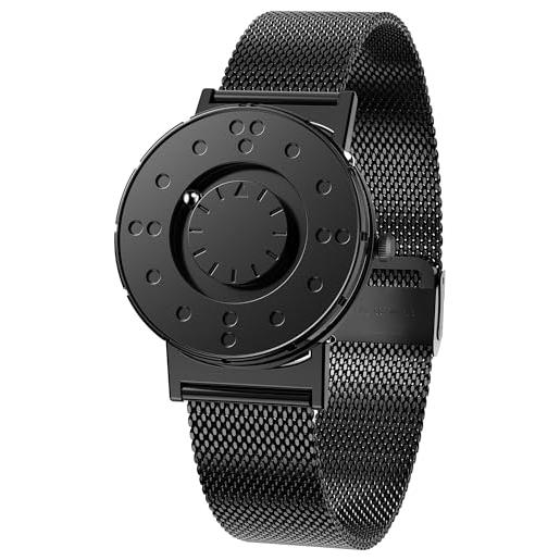 Orologio Uomo In Legno Magnetico EUTOUR – 40 Mm, Movimento Al Quarzo, Design Unico