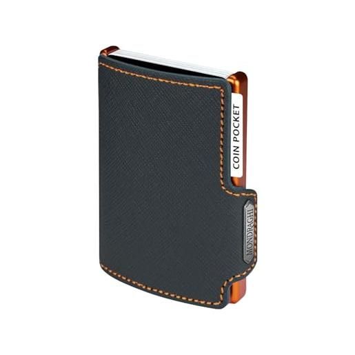 Portafoglio Uomo Lois In Vera Pelle - Modello Slim Lefroy Con Protezione RFID - Nero, Dimensioni 11,5x9x1,5 Cm - 2