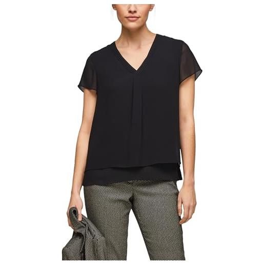 s.Oliver BLACK LABEL 150.11.899.10.100.2059451 camicia da donna, nero (9999), 36