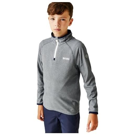 Regatta loco' pile a piccole righe a mezza cerniera fleece, unisex bambini, navy/navy, 11-12