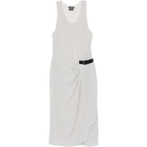 TOM FORD abito midi a pois - bianco
