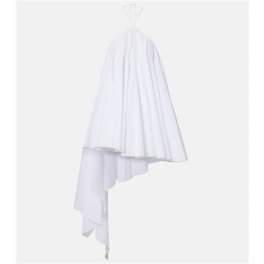 Jacquemus abito asimmetrico triangle in misto cotone