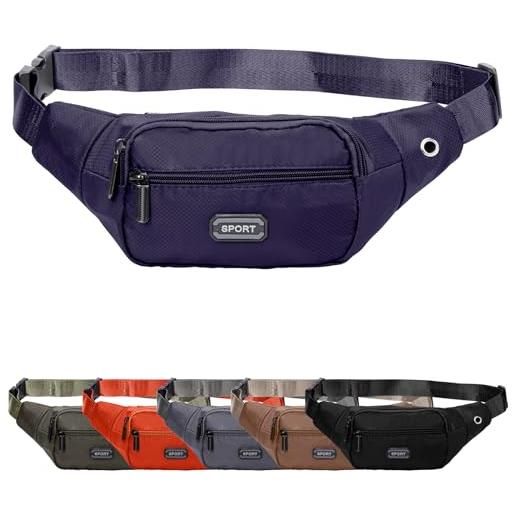 Everest Signature Marsupio: Compatto, 3 Scomparti E Cinghia Regolabile (Viola Scuro)