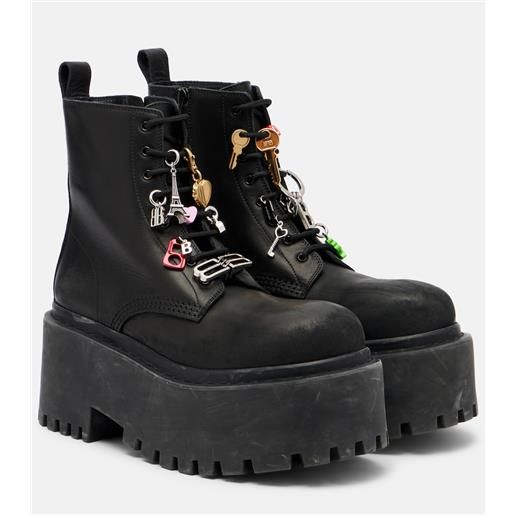 Balenciaga anfibi in pelle con platform