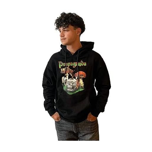 PROPAGANDA felpa capp. 23fwprfe234 col. Nero s/nero