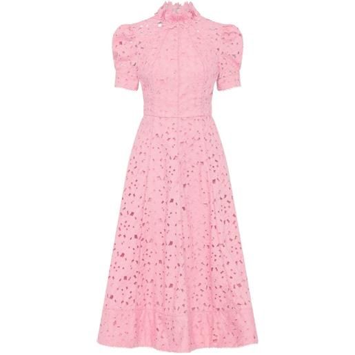 Rebecca Vallance abito midi kitsu a collo alto - rosa