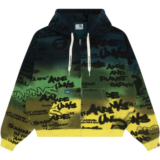 AAPE BY *A BATHING APE® felpa con cappuccio - verde