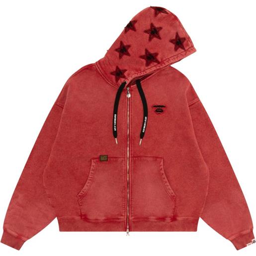 AAPE BY *A BATHING APE® felpa con cappuccio - rosso
