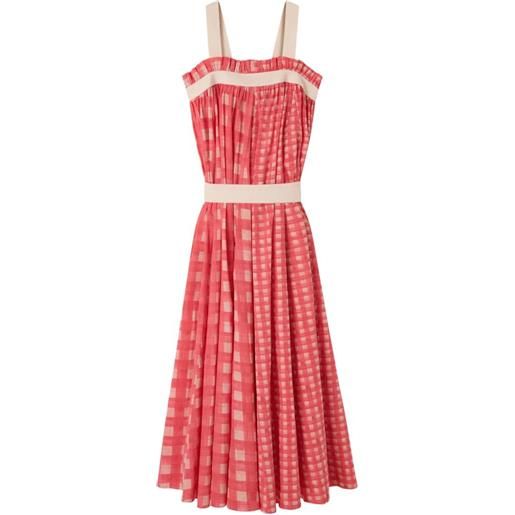 Lee Mathews abito lungo nina a quadri - rosso