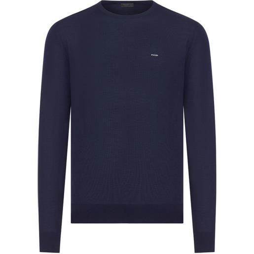 Prada maglione con ricamo - blu