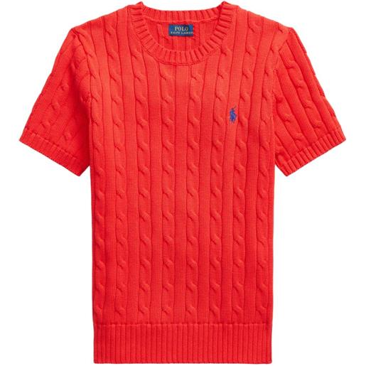 Polo Ralph Lauren cable-knit t-shirt - rosso
