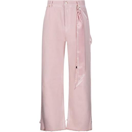 DARKPARK jeans con dettaglio foulard - rosa